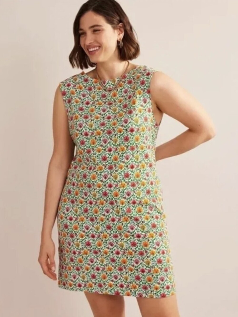 New Boden Size 4 Green Enchanting Bloom Floral Dress NWT
